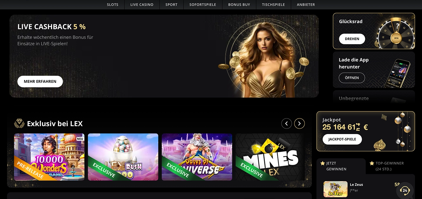 Lex Casino | Sicherer Zugang zum Online-Casino